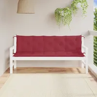 VidaXL Gartenbank-Auflagen 2 Stk. Weinrot 180x50x7 cm Oxford-Gewebe