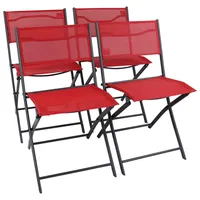 VCM 4er Set Gartenstuhl Balkonstuhl klappbar, UV-beständig, regenabweisend, abwischbar,