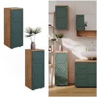 Vicco Midischrank Irma Goldkraft Eiche/Grün 30 x 81 cm