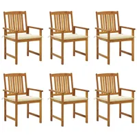 VidaXL Gartenstuhl 57 x 57 x 92 cm beige/weiß