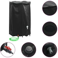 VidaXL Wassertank mit Wasserhahn Faltbar 1000 L PVC