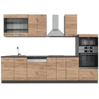 Vicco Küchenzeile Fame-Line 300 cm Eiche/Anthrazit