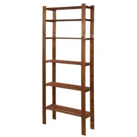 Proregal Holzregal Braun, Holz, 80x200x28 cm, Wohnzimmer, Regale