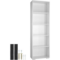 Tectake tectake® Bücherregal, MDF, bodenschonende Kunststofffüße, 60 x 30