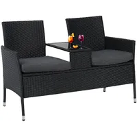 Albatros Gartenbank Antonio Polyrattan Bank – 2-Sitzer Gartenbank mit