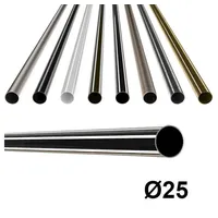 MDEKOR Rohr Stahlrohr 180 cm in Edelstahl-Optik aus Metall