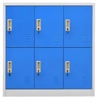 VidaXL Schließfachschrank Hellgrau und Blau 90x45x92,5 cm Stahl