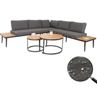 Mendler Garten-Garnitur HWC-H54c, Lounge-Set, Beistelltisch Spun Poly Akazie Holz