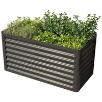Gfp PRIMEYARD Hochbeet Luca, anthrazit Stahlkonstruktion 180x75x60 cm