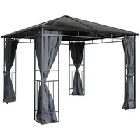 GRASEKAMP Hardtop Pavillon Limone 3 x 3 m inkl.
