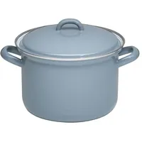 RIESS Fleischtopf mit Deckel 16cm,1.5L Grau Emaille