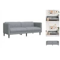 VidaXL Sofa 3-Sitzer Hellgrau Stoff