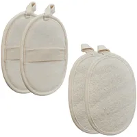 Relaxdays Luffaschwamm, 4er Set, Beige