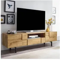 FineBuy Eiche TV-Lowboard 160x46x43 cm Braun Holz