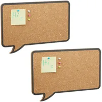 Relaxdays 2er Set, Korkwand Sprechblasen-Form, Büro Pinnwand mit Pins,