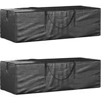 VidaXL Weihnachtsbaumtaschen 2 Stk. Schwarz Polyethylen