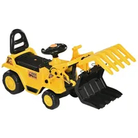 Homcom Sitzbagger Aufsitzbagger mit Schaufel, Hupe, für Kinder 3-4