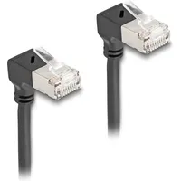 DeLock RJ45 Netzwerkkabel Cat.6A S/FTP Slim 90° unten -
