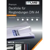 LMG Deckfolien für Bindemappen DIN A4 0.15 mm, transparent