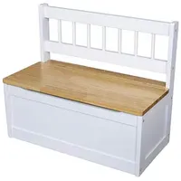 Garden Pleasure Sitztruhe Kinder 314103-2 braun, weiß Holz 60,0