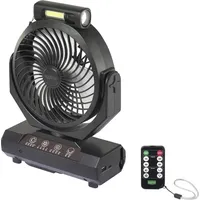 Sygonix Akku-Ventilator 4.6 W (Ø) 205 mm Schwarz Akkubetrieb
