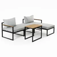 Greemotion Lounge-Set Retiro 5-tlg. Grau/Schwarz