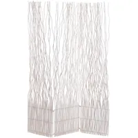 DESIGN DELIGHTS Paravent, weiß Naturmaterialien, 120x170x6 cm, Wohnzimmer, RAUMTEILER