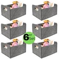 GarPet 6x Aufbewahrungsbox faltbar Stoff Aufbewahrungskorb faltbar Schrank Organizer