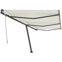 VidaXL Standmarkise Manuell Einziehbar 600x300 cm Creme - Creme