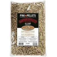 PINI Hartholzpellets 100% Buche Nr. 5 BBQ Beech 1,5