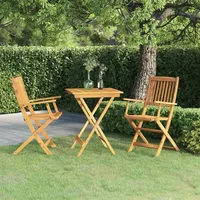 VidaXL 3-tlg. Garten-Essgruppe Klappbar Massivholz Akazie