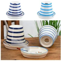 Cepewa Sturmaschenbecher Ø 11,5cm │ Keramik weiß schwarz │Aufsatz