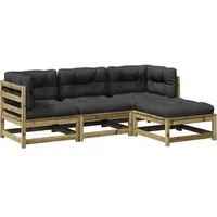 VidaXL Garten-sofagarnitur 4-tlg. Kiefernholz