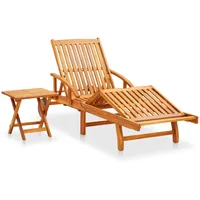 VidaXL Sonnenliege mit Tisch und Auflage 200 x 67
