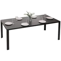 Mendler Alu-Esstisch HWC-N40, Tisch Bistrotisch Gartentisch Balkontisch, wetterfest 180x80cm
