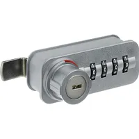 Hettich Zahlenschloss mit Riegel -Freeode, links, Stahl/KS verchromt matt