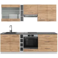 Vicco Küchenzeile Fame-Line Goldkraft 235 cm ohne Arbeitsplatte