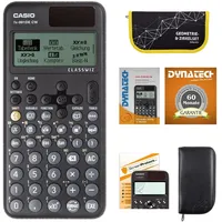 DynaTech Casio FX-991 DE CW mit schwarzer Tasche, Zirkelset