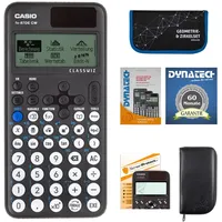 DynaTech Casio FX-87 DE CW mit schwarzer Tasche, Zirkelset