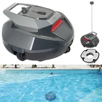 AGT Kabelloser Akku-Poolreiniger-Roboter, bis 90 Min. Laufzeit, bis 80