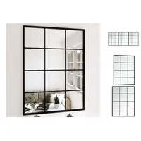 VidaXL Wandspiegel 3 Stk. Schwarz 80x60 cm Metall