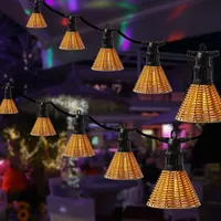 MARELIDA LED Lichterkette AMELIE - 10 beleuchtete Lampenschirme -
