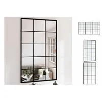 VidaXL Wandspiegel 3 Stk. Schwarz 100x60 cm Metall
