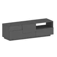 Home Affaire Pongo Lowboard 150 cm Schwarz/Anthrazit Matt Holzwerkstoff
