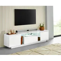 Home Affaire ElegantTV-Board Lowboard 180,2 cm Weiß Holz, Metall,
