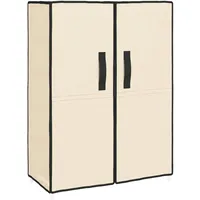 VidaXL Schuhschrank Creme 60x28x90 cm Stoff