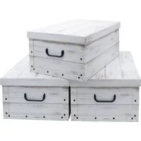 Spetebo 3er Set Aufbewahrungsbox mit Deckel 51 x 37