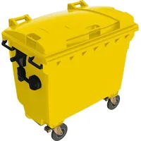 E/D/E Müllcontainer 660 l Kst. Flachdeckel gelb