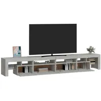 VidaXL TV-Schrank mit LED-Leuchten Betongrau 260x36,5x40 cm