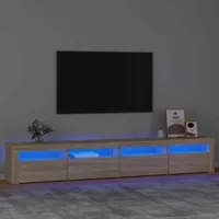 VidaXL TV-Schrank mit LED-Leuchten Sonoma-Eiche 240x35x40 cm